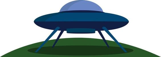 ufo landen, illustratie, vector Aan wit achtergrond