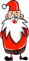 de kerstman claus, illustratie, vector Aan wit achtergrond.