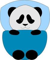 baby panda slapen, illustratie, vector Aan wit achtergrond.