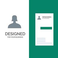 avatar ondersteuning vrouw grijs logo ontwerp en bedrijf kaart sjabloon vector