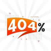 404 korting afzet banier Promotie. 404 procent verkoop promotionele ontwerp. vector