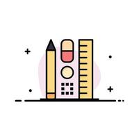 pen schaal onderwijs online bedrijf logo sjabloon vlak kleur vector