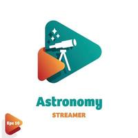astronomie wimpel logo vector