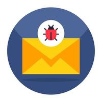 een icoon ontwerp van mail kever vector