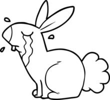 tekenfilm huilen konijn vector