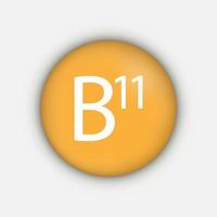 vitamine b 11 symbool. vector illustratie.