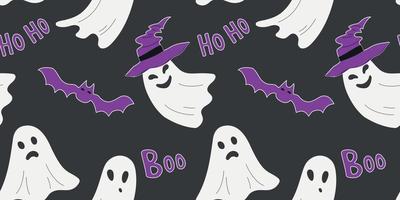 naadloos patroon met grappig geesten voor halloween. eng vector illustratie. feestelijk decor. schattig halloween geest