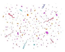 kleurrijk confetti geïsoleerd. feestelijk vector achtergrond