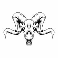 geit schedel mascotte logo vector