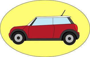 rood mini kuiper, illustratie, vector Aan wit achtergrond.