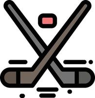 Canada spel hockey ijs Olympische Spelen vlak kleur icoon vector icoon banier sjabloon