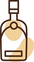 whisky fles, icoon illustratie, vector Aan wit achtergrond