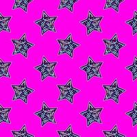 neon sterren, naadloos patroon Aan roze achtergrond. vector