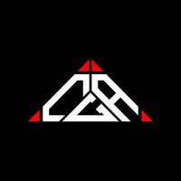 cga brief logo creatief ontwerp met vector grafisch, cga gemakkelijk en modern logo in driehoek vorm geven aan.