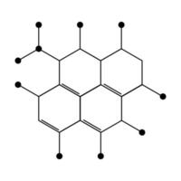 moleculair icoon. schets moleculair Aan wit achtergrond. vector illustratie. eps 10.