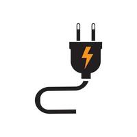 elektrisch plug logo sjabloon vector icoon illustratie ontwerp