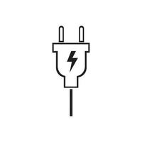 elektrisch plug logo sjabloon vector icoon illustratie ontwerp