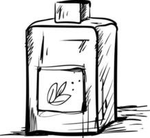 parfum tekening, illustratie, vector Aan wit achtergrond