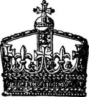 kroon, wijnoogst illustratie. vector