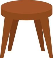 klein houten stoel, illustratie, vector Aan een wit achtergrond