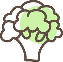 groen broccoli, illustratie, vector, Aan een wit achtergrond. vector
