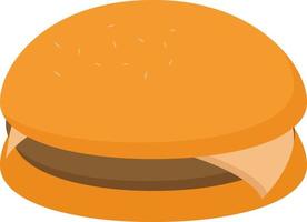 hamburger, illustratie, vector Aan wit achtergrond.