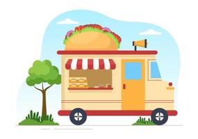 Mexicaans voedsel restaurant met divers van heerlijk traditioneel keuken taco's, nacho's en andere Aan vlak tekenfilm hand- getrokken Sjablonen illustratie vector