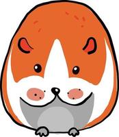 dik hamster, illustratie, vector Aan wit achtergrond