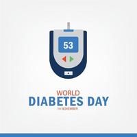 vector illustratie van wereld diabetes dag. gemakkelijk en elegant ontwerp