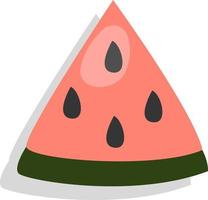 rood watermeloen, illustratie, vector, Aan een wit achtergrond. vector