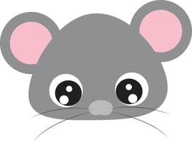 schattig baby muis, illustratie, vector Aan wit achtergrond.