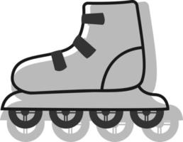 rol schaatsen, illustratie, vector Aan wit achtergrond.