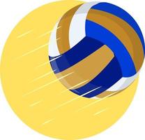 bue en geel volleybal , illustratie, vector Aan wit achtergrond