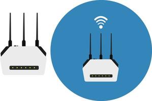 wit Wifi router ,illustratie, vector Aan wit achtergrond.