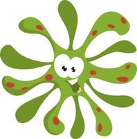 groen microbe, illustratie, vector Aan wit achtergrond