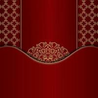 luxe mandala achtergrond, rood en goud vector