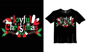 blij Kerstmis t-shirt ontwerp sjabloon voor Kerstmis viering. mooi zo voor groet kaarten, t-shirts, mokken, en geschenken. voor Heren, Dames, en baby kleding vector