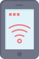 mobiel teken onderhoud Wifi vlak kleur icoon vector icoon banier sjabloon
