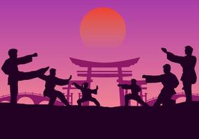 Groep Wushu Training vector