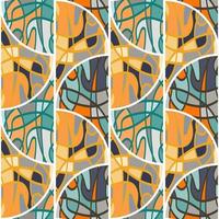 naadloos patroon in de het formulier van een mozaïek- in retro stijl. decoratief abstract wijnoogst ornament. vector