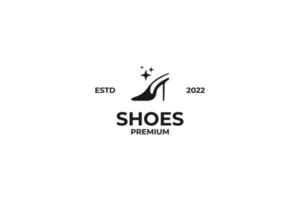 creatief hoog hakken schoenen logo ontwerp vector illustratie