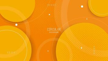 abstract oranje circulaire achtergrond met halftoon. vector illustratie