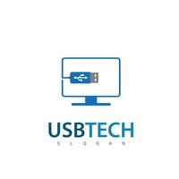 USB logo technologie symbool modern vector