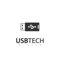 USB logo technologie symbool modern vector