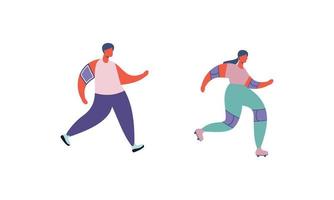 mensen aan het doen sport- activiteiten illustratie vector