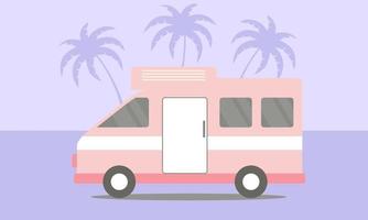 camper busje caravan logo ontwerp vector illustratie