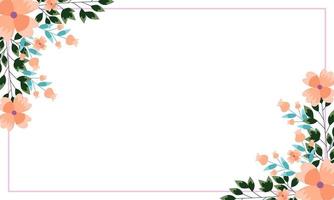 bruiloft uitnodiging sjabloon met bloemen kader achtergrond vector