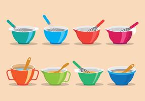 Mengen Bowl Icons vector