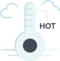 temperatuur heet weer bijwerken vlak kleur icoon vector icoon banier sjabloon