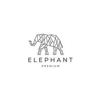 olifant meetkundig veelhoekige logo vector icoon ontwerp sjabloon